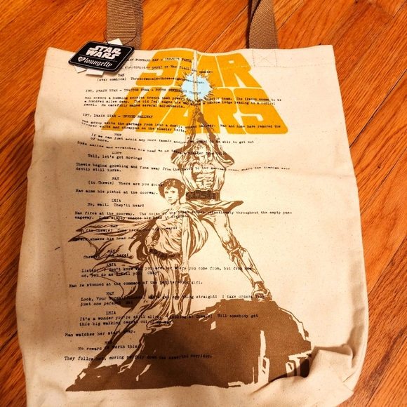 Star Wars Luke And Princess Leia Canvas Tote Bag - Picture 5 of 14
